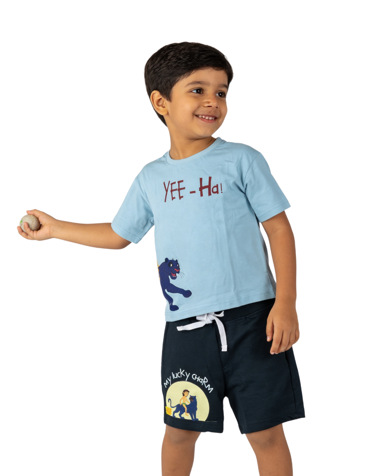 Sky Blue Jungle Book “Yee-Ha!” Kids T- Shirt and Shorts Set