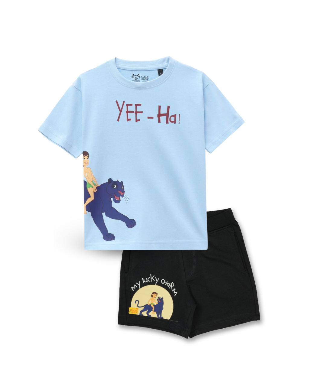 Sky Blue Jungle Book “Yee-Ha!” Kids T- Shirt and Shorts Set