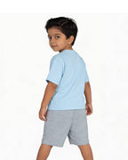 Sky Blue SpongeBob “Chill Mode” Kids T- Shirt and Shorts Set