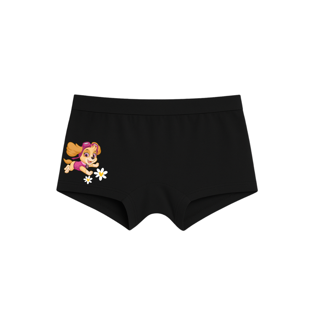 Skye Paw Patrol Running with Flowers Cartoon Printed Girls Panty