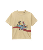 SpongeBob Beige Cartoon Graphic T-Shirt