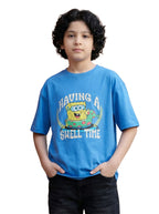 SpongeBob “Having a Swell Time” Cartoon Print Kids T-Shirt
