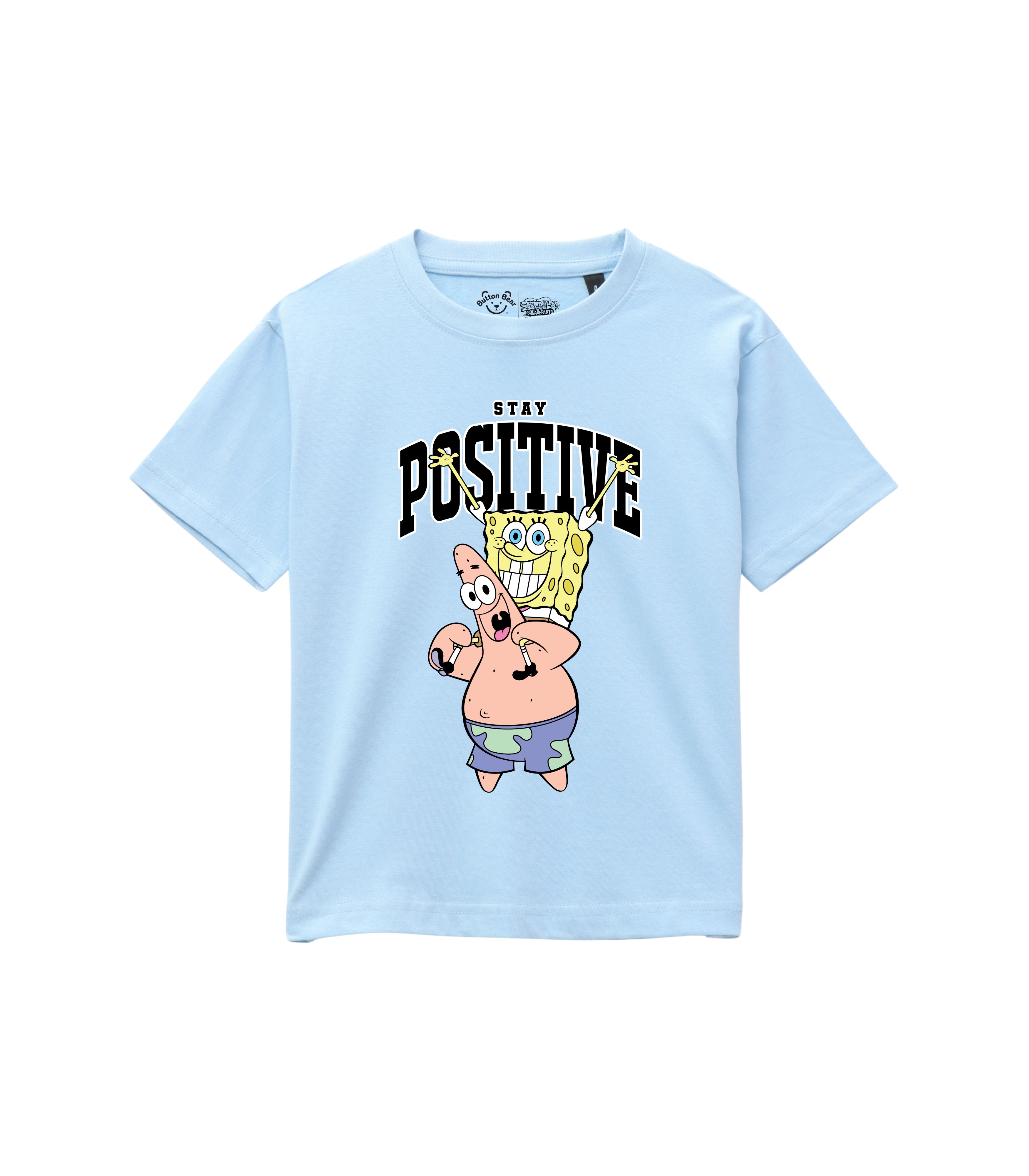 SpongeBob Stay Positive Print Kids T-Shirt
