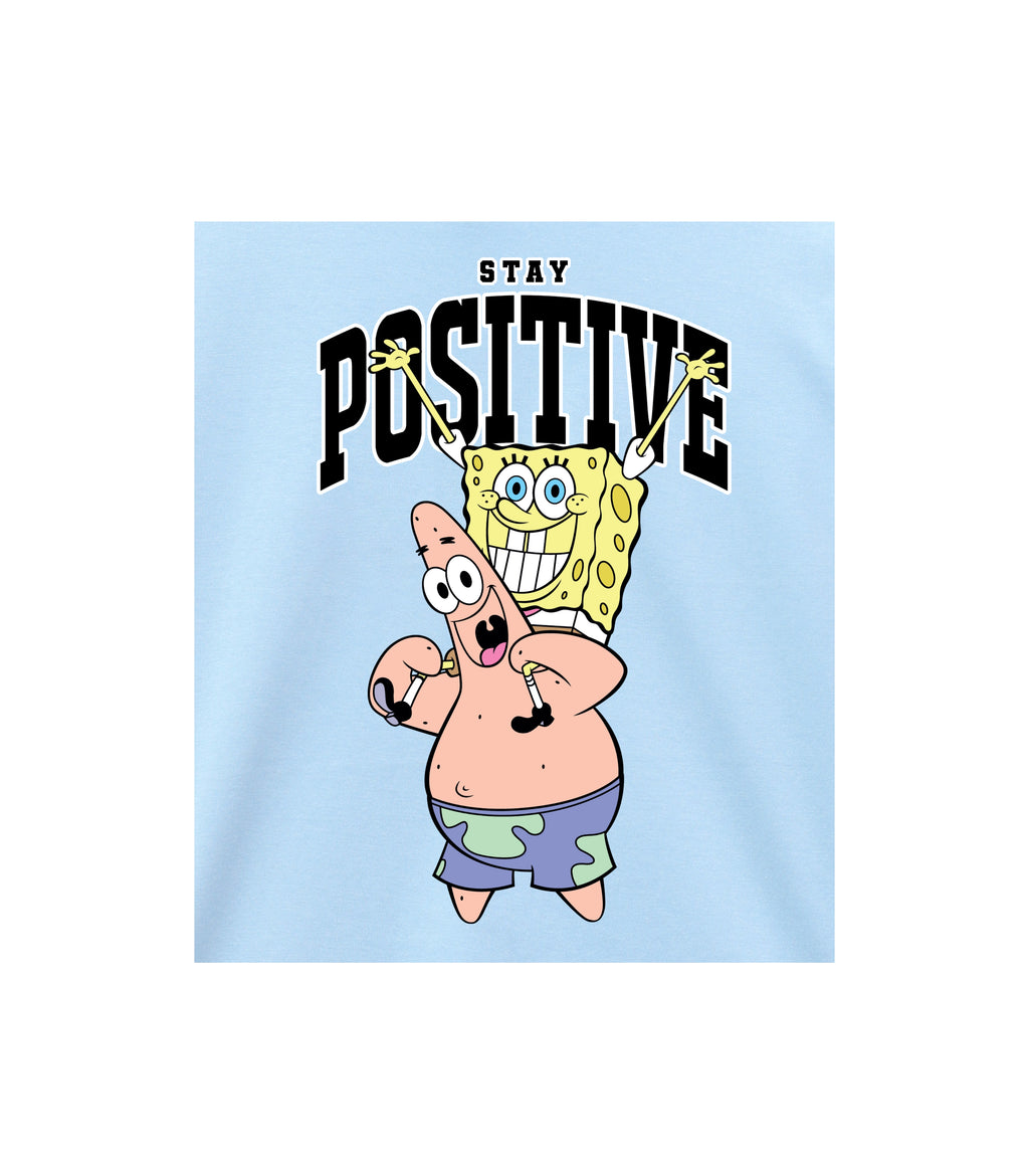 SpongeBob Stay Positive Print Kids T-Shirt