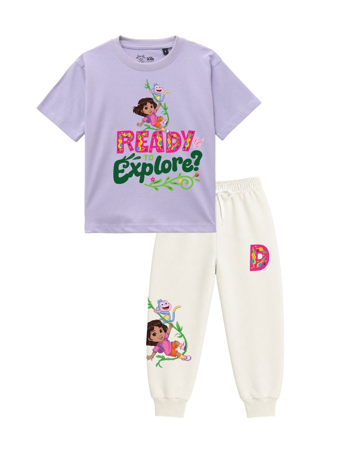 Ready to Explore Graphic Kids T-Shirt & Jogger Set – Dora the Explorer©