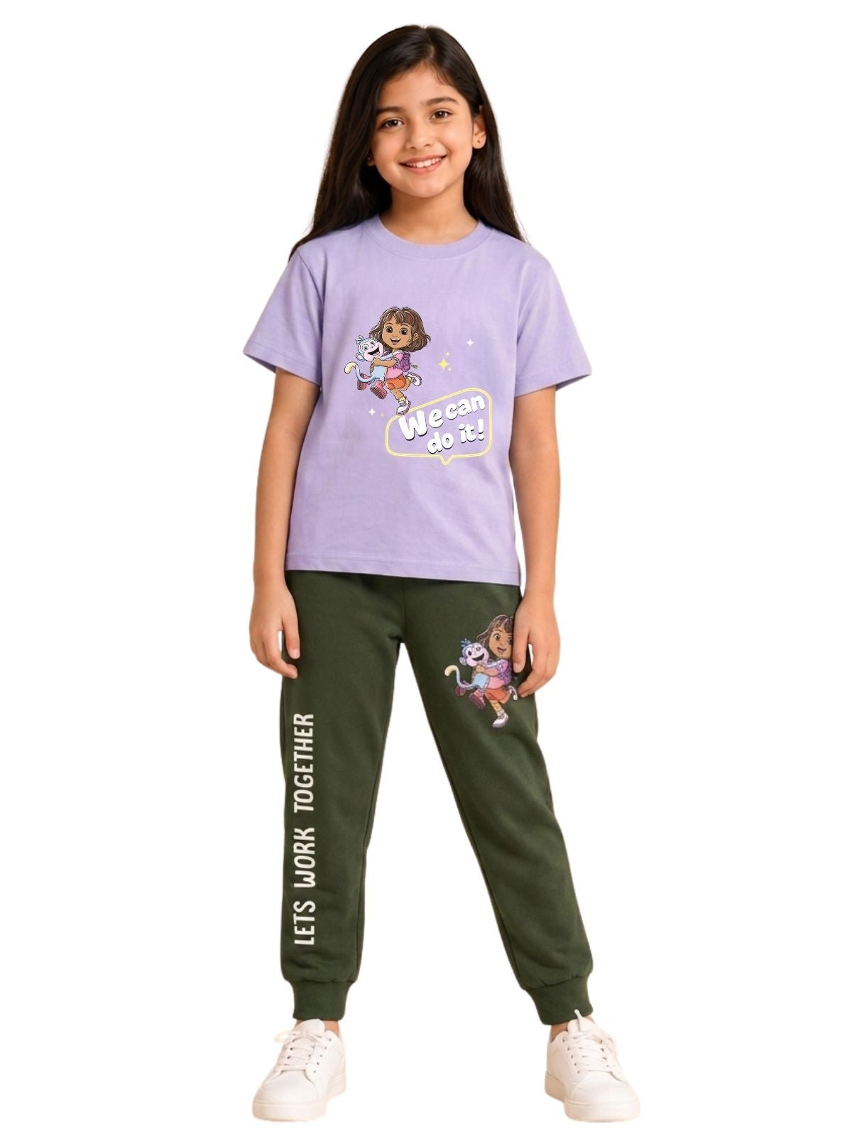 We Can Do It Print Kids T-Shirt & Jogger Set – Dora the Explorer©
