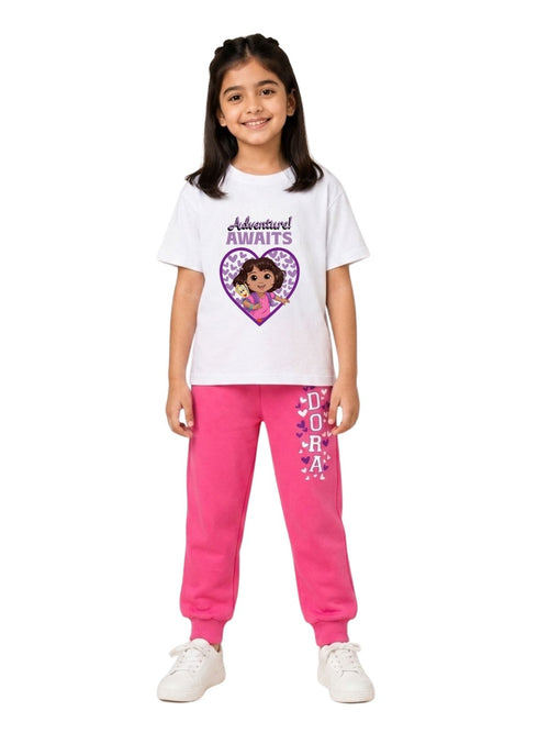 Adventure Awaits Heart Print Kids T-Shirt & Jogger Set – Dora the Explorer©
