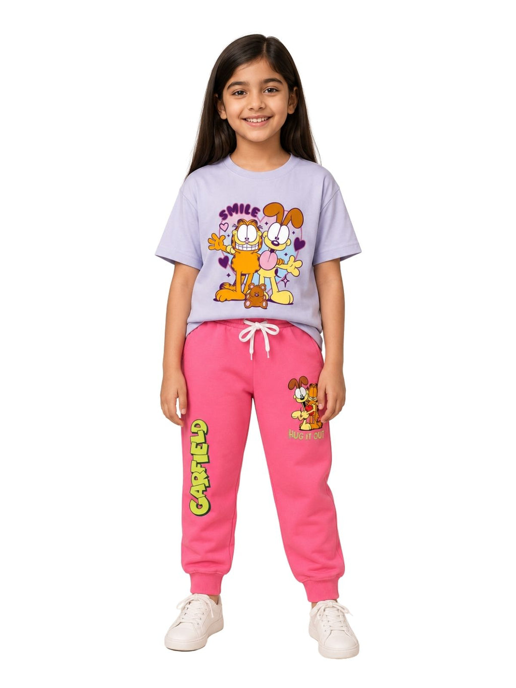 Smile Together Graphic Kids T-Shirt & Jogger Set – Garfield©