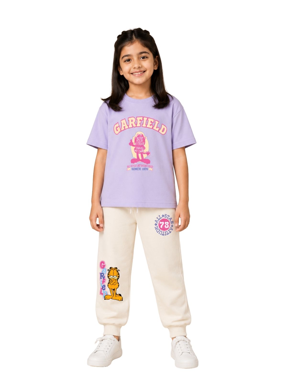 Keep Your Attitude Graphic Kids T-Shirt & Jogger Set – Garfield©