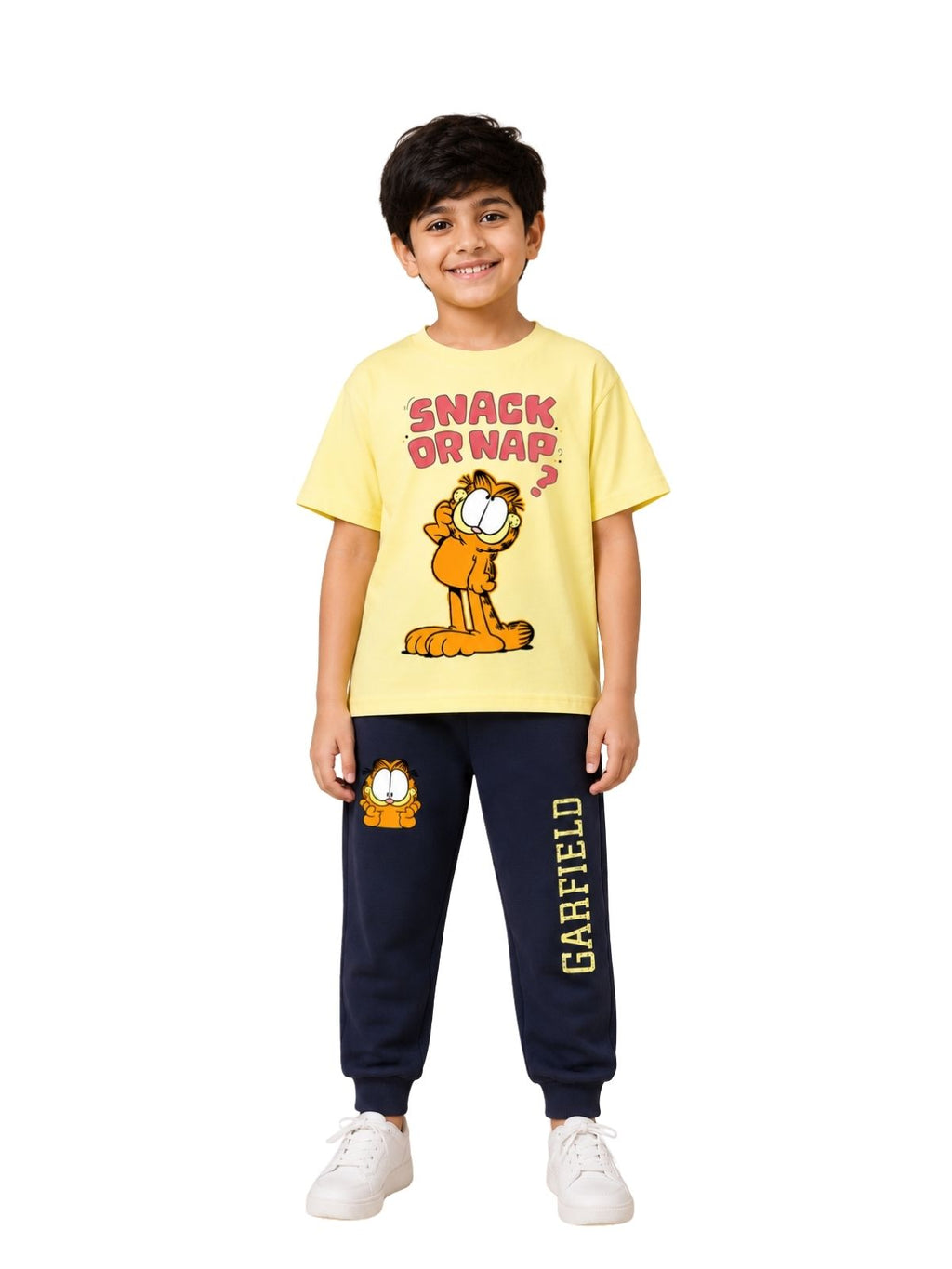 Snack or Nap Print Kids T-Shirt & Jogger Set – Garfield©