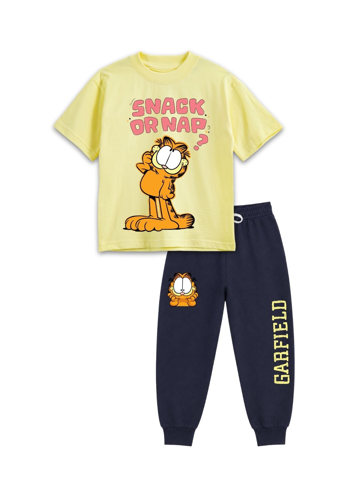 Snack or Nap Print Kids T-Shirt & Jogger Set – Garfield©
