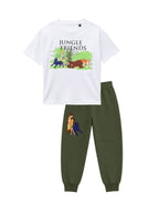 Jungle Friends Forest Print Kids T-Shirt & Jogger Set – Jungle Book©