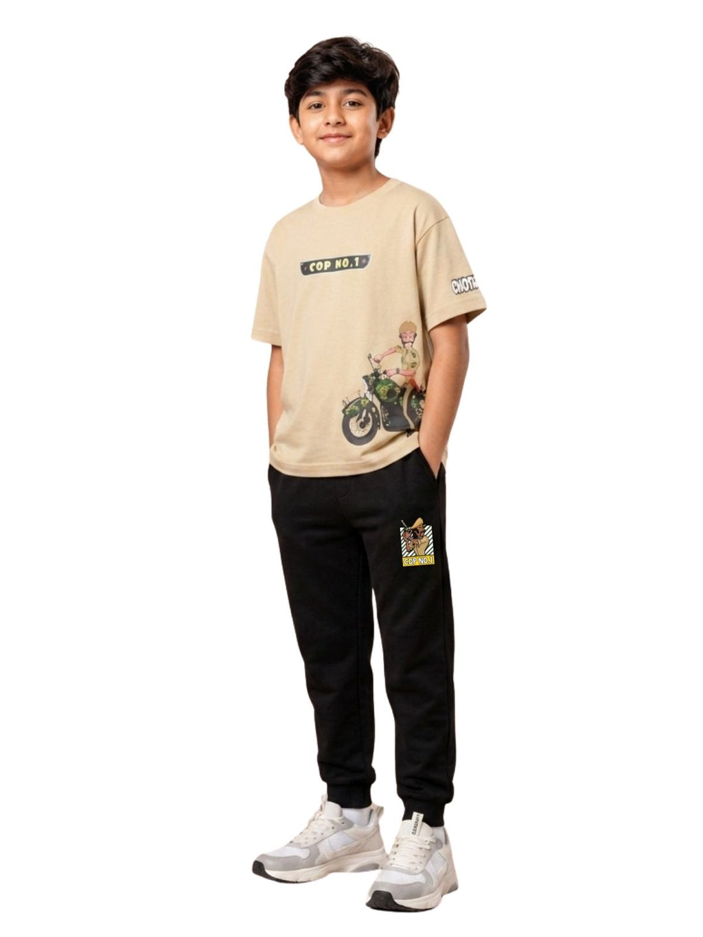 Cop No.1 Graphic Kids T-Shirt & Jogger Set – Motu Patlu©