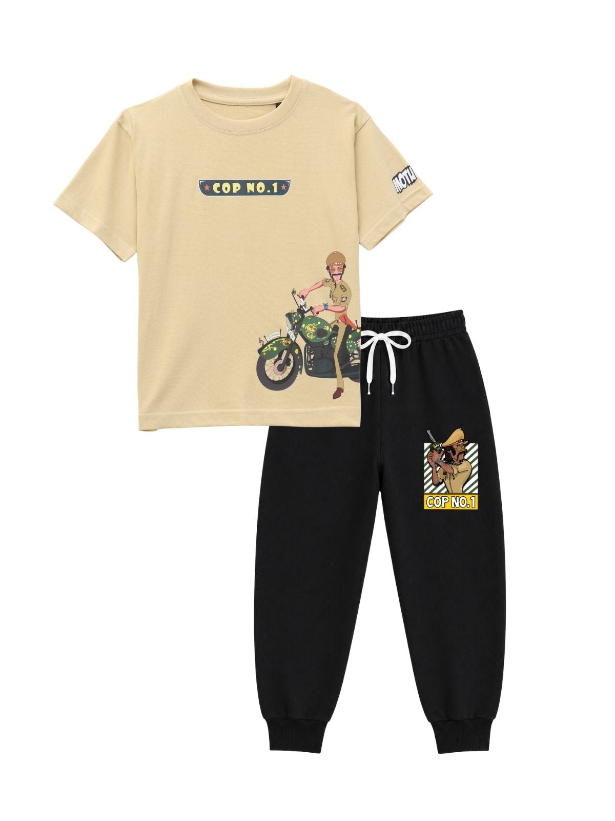 Cop No.1 Graphic Kids T-Shirt & Jogger Set – Motu Patlu©
