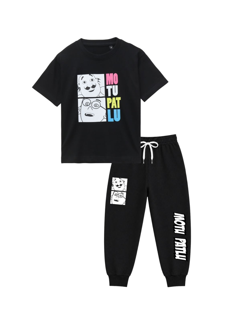 Classic Duo Graphic Kids T-Shirt & Jogger Set – Motu Patlu©