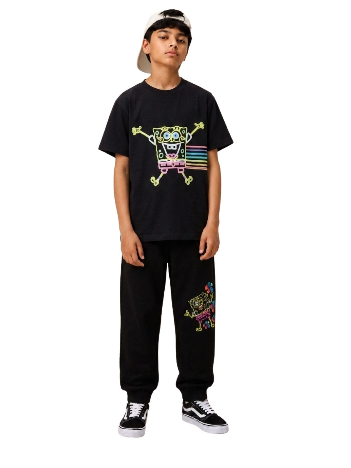 Neon SpongeBob Graphic Kids T-Shirt & Jogger Set – SpongeBob©
