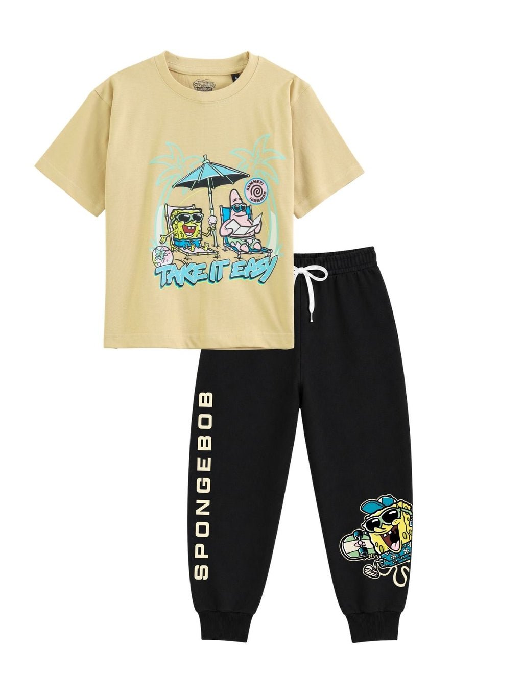 Take It Easy Graphic Kids T-Shirt & Jogger Set – SpongeBob©