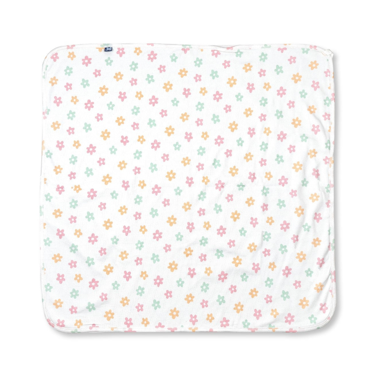 Pink Floral Printed Baby Waffle Hooded Towel