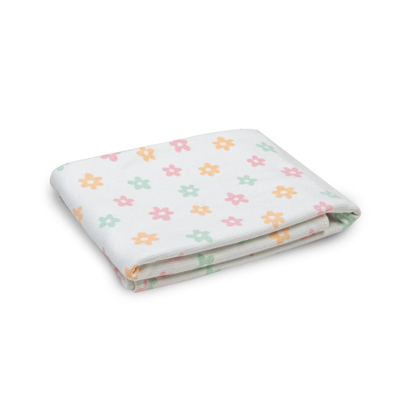 Pink Floral Printed Baby Waffle Hooded Towel