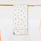 Pink Floral Printed Baby Waffle Hooded Towel