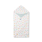 Pink Floral Printed Baby Waffle Hooded Towel