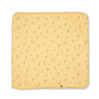 Yellow Teddy Printed Baby Waffle Hooded towel