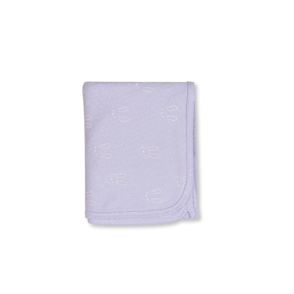 Purple Bunny Printed Baby Waffle Hooded Towel