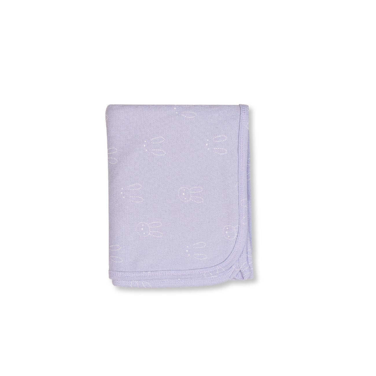 Purple Bunny Printed Baby Waffle Hooded Towel