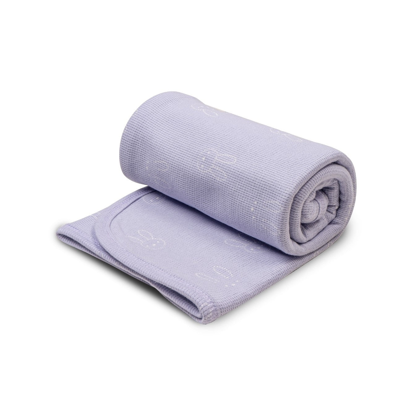 Purple Bunny Printed Baby Waffle Hooded Towel