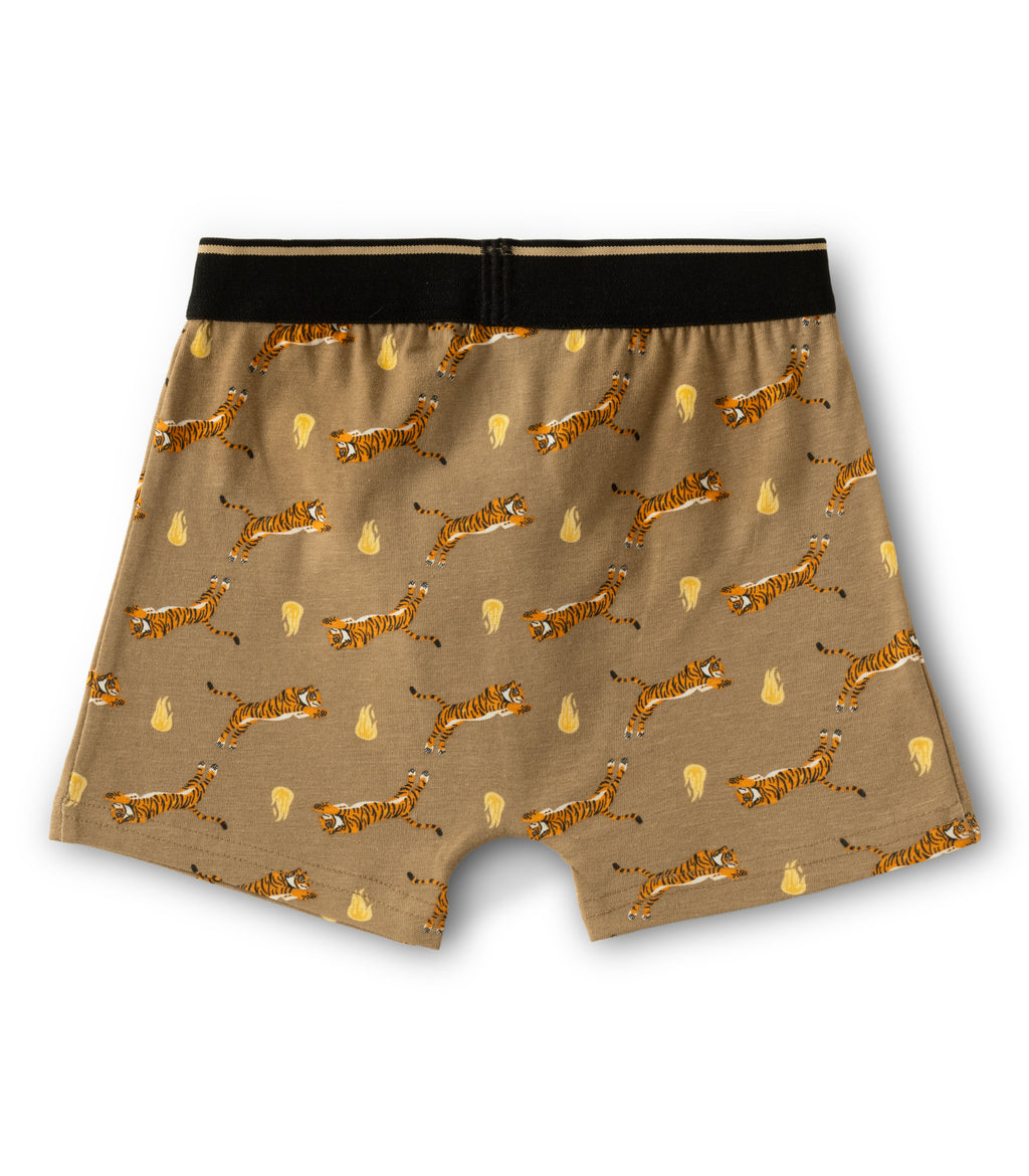 Tiger Print Kids Boys Cotton Trunks