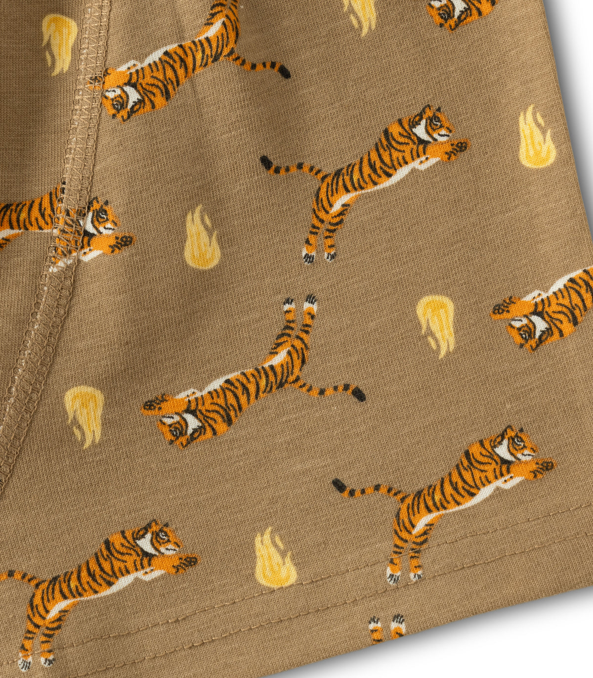 Tiger Print Kids Boys Cotton Trunks