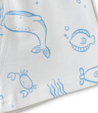 Ocean Sea Life Print Kids Boys Cotton Trunks