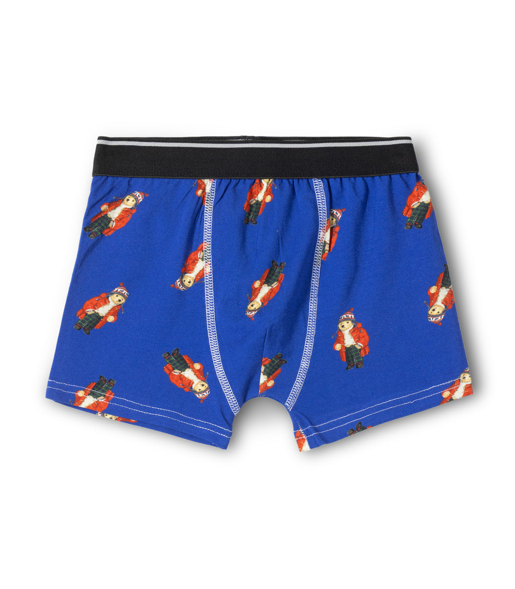 Teddy Bear Print Kids Boys Cotton Trunks