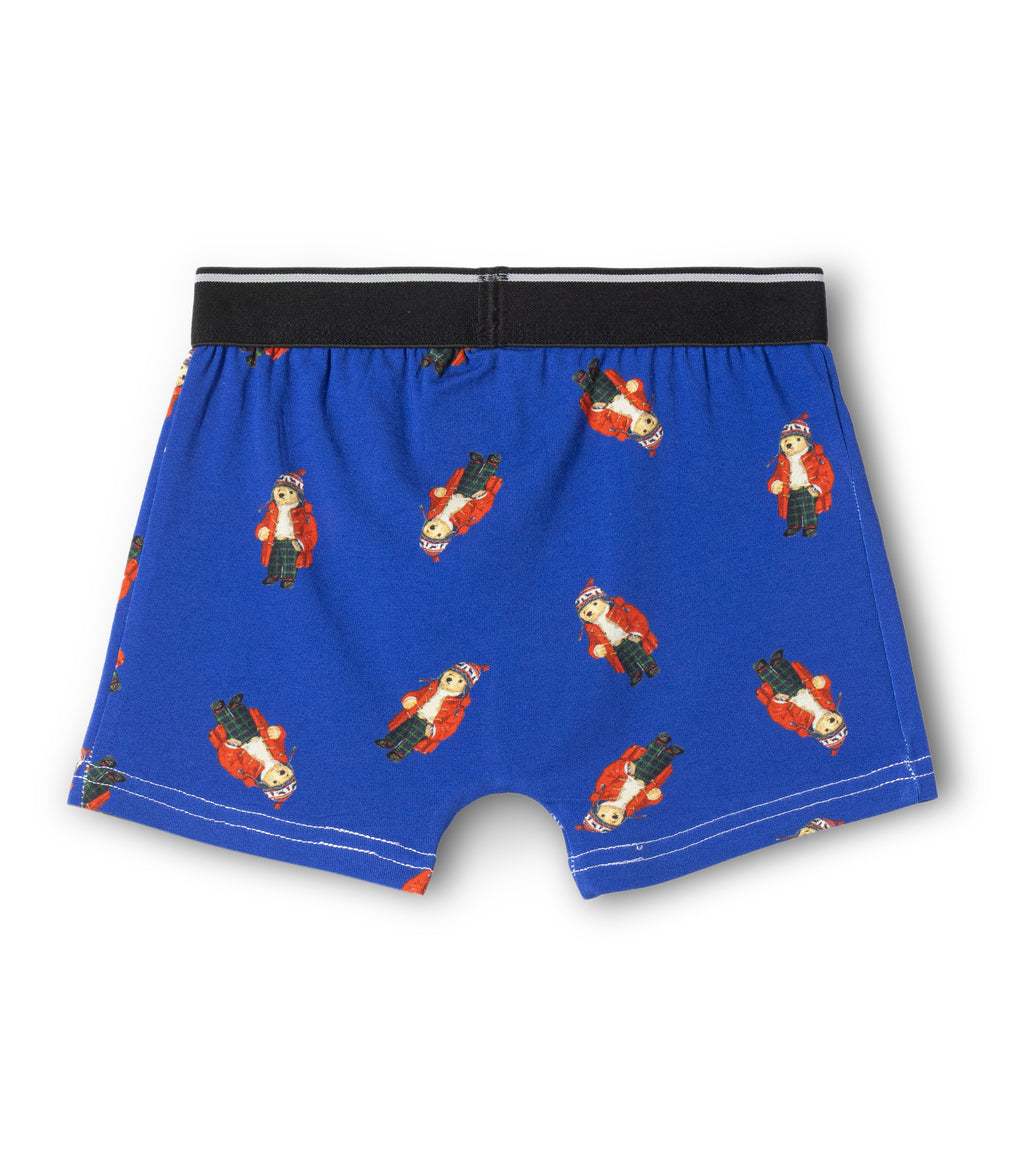 Teddy Bear Print Kids Boys Cotton Trunks