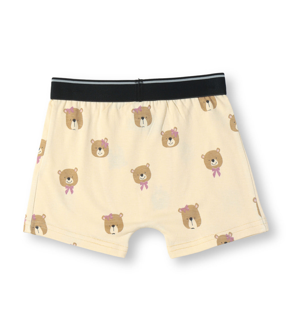 Cute Bear Face Print Kids Boys Cotton Trunks