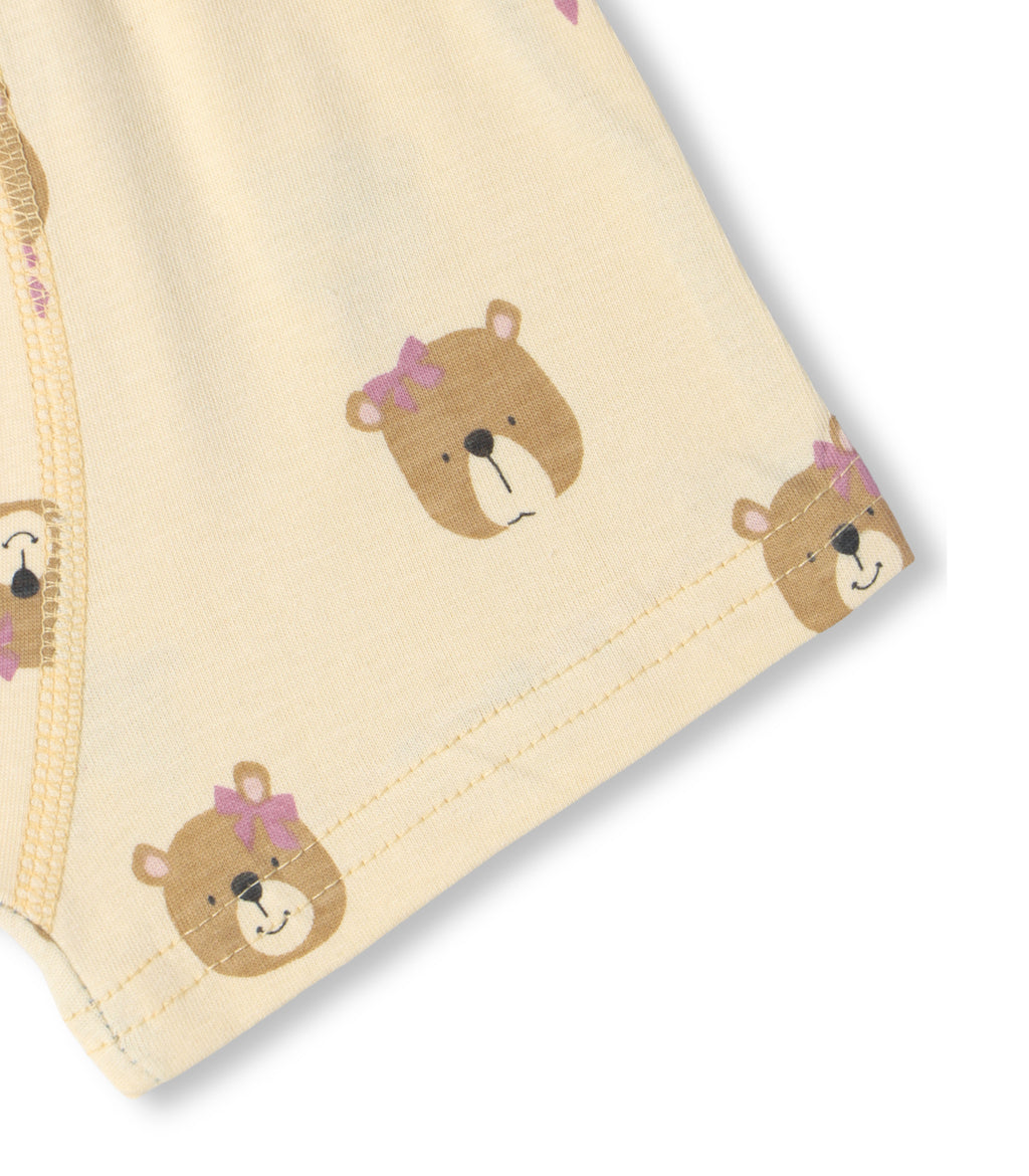 Cute Bear Face Print Kids Boys Cotton Trunks