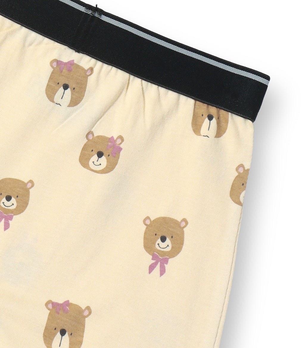 Cute Bear Face Print Kids Boys Cotton Trunks