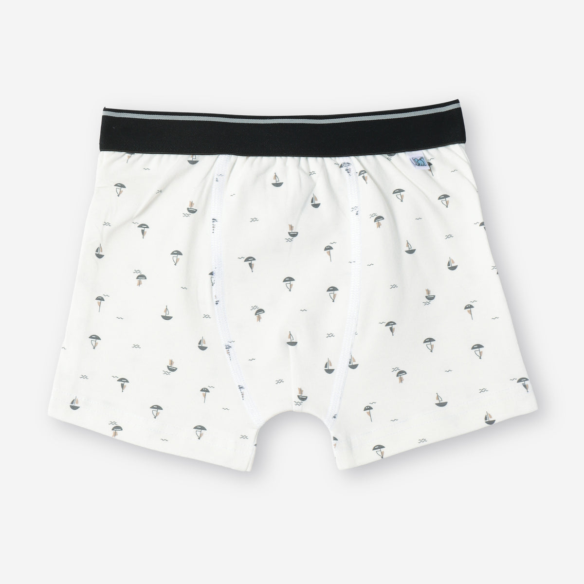 Beach Sailboat Print Kids Boys Cotton Trunks