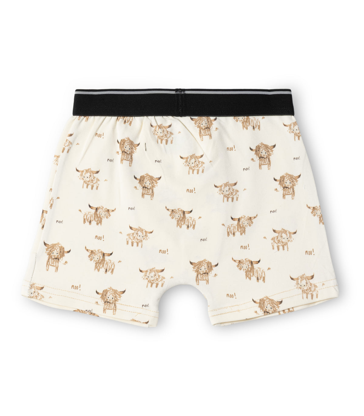 Highland Cow Print Kids Boys Cotton Trunks
