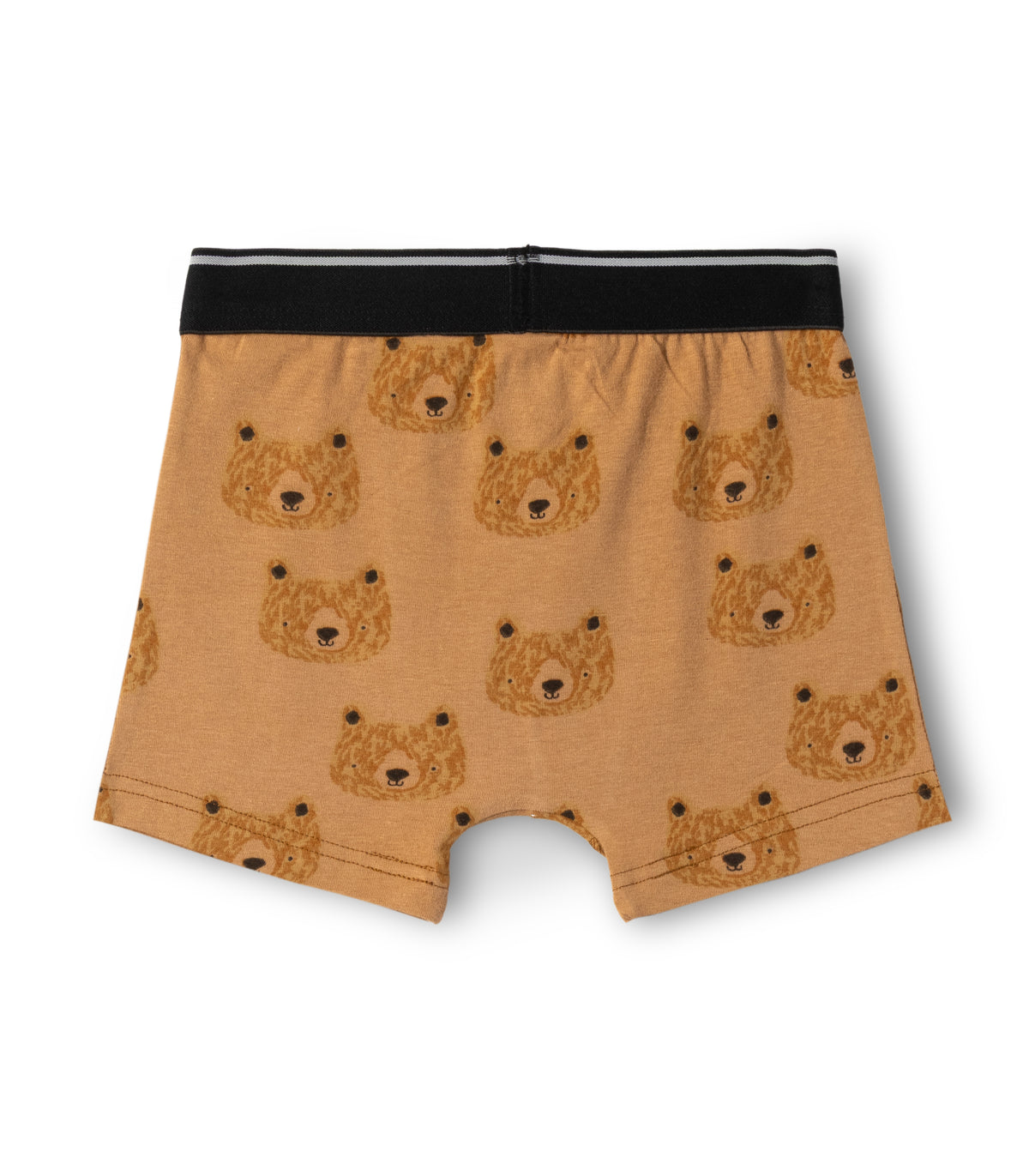 Brown Bear Print Kids Boys Cotton Trunks
