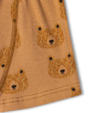 Brown Bear Print Kids Boys Cotton Trunks