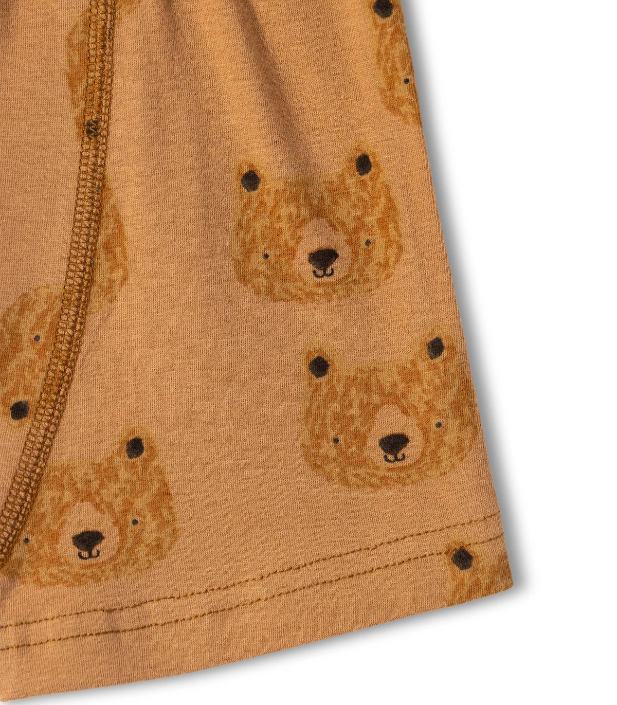Brown Bear Print Kids Boys Cotton Trunks