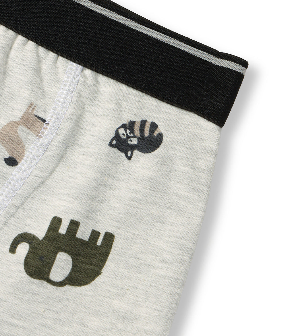 Woodland Animal Print Kids Boys Cotton Trunks