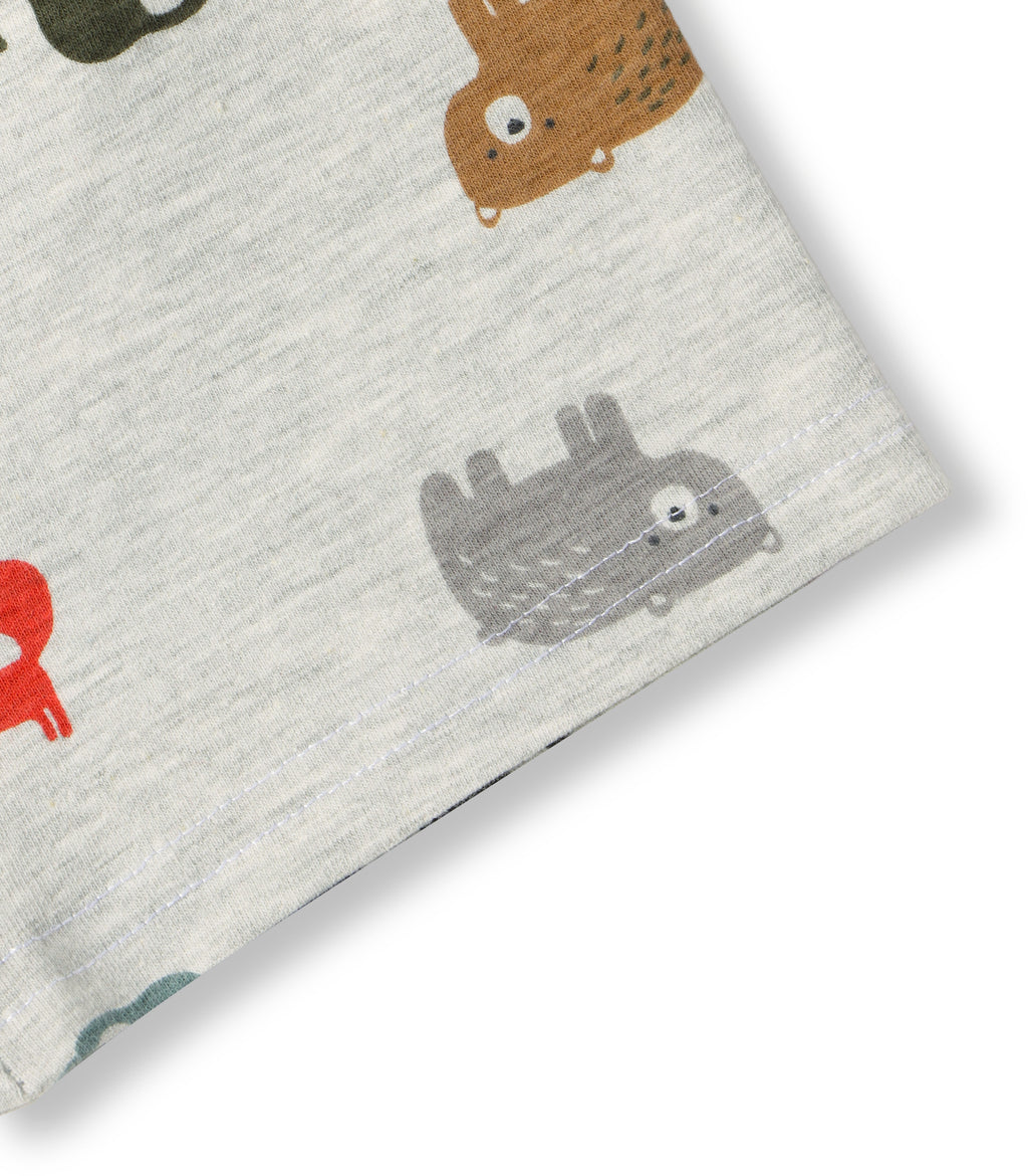 Woodland Animal Print Kids Boys Cotton Trunks