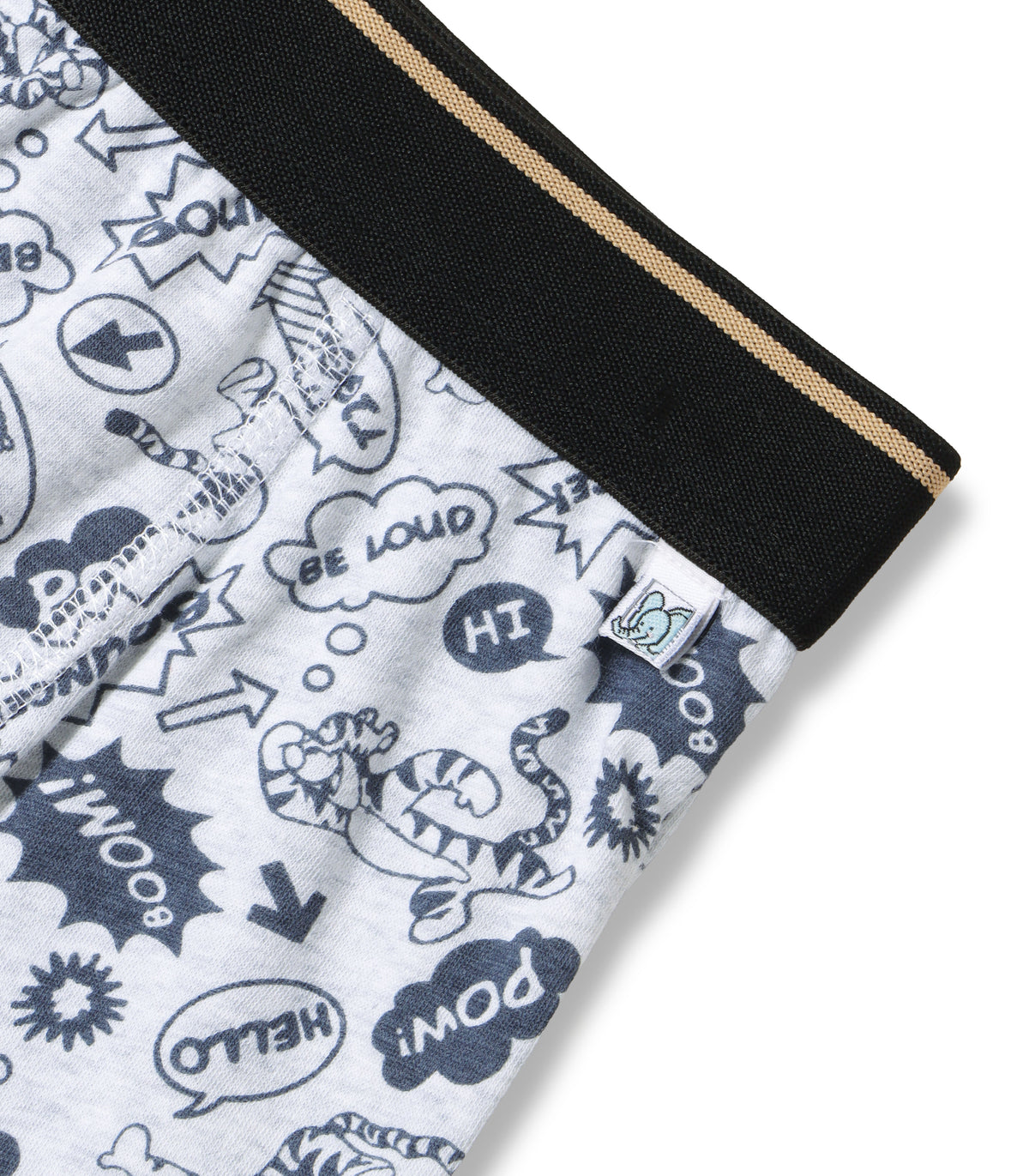 Tiger Comic Print Kids Boys Cotton Trunks