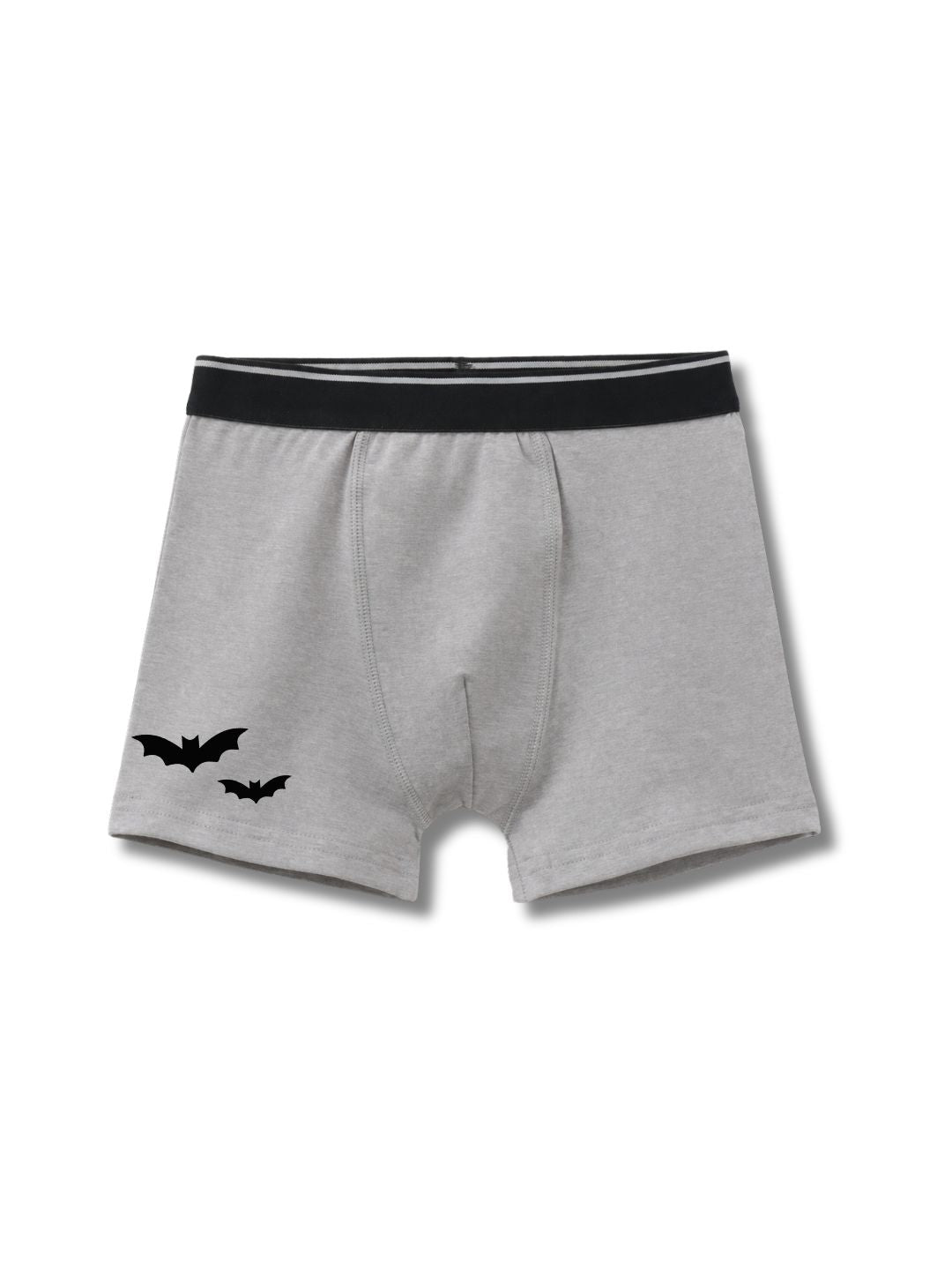 Grey Melange Flying Bats Night Adventure Boys Trunks
