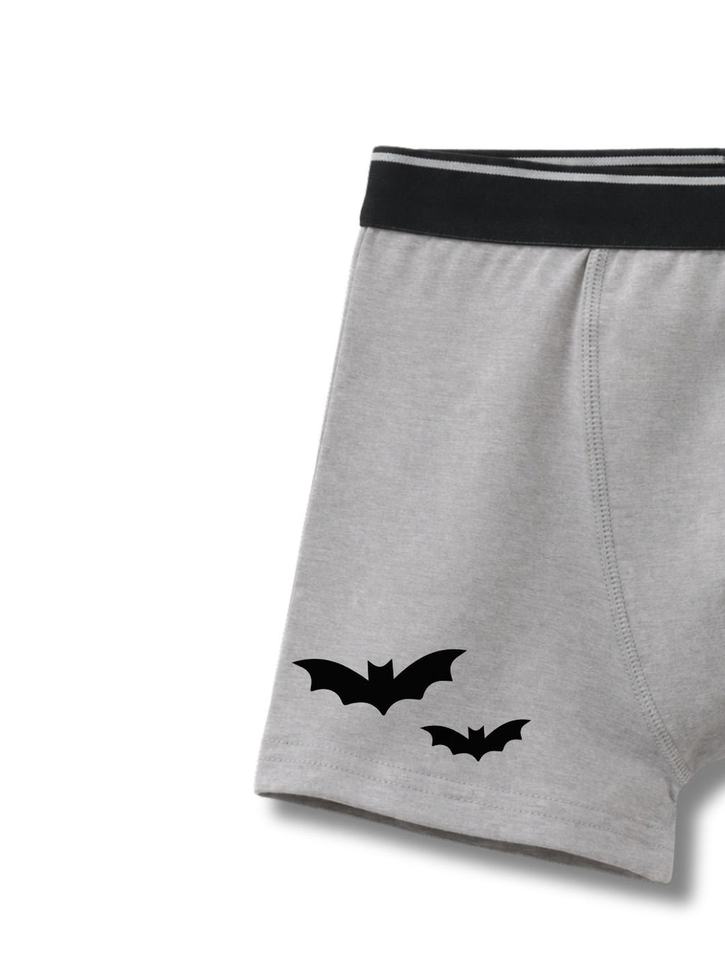 Grey Melange Flying Bats Night Adventure Boys Trunks