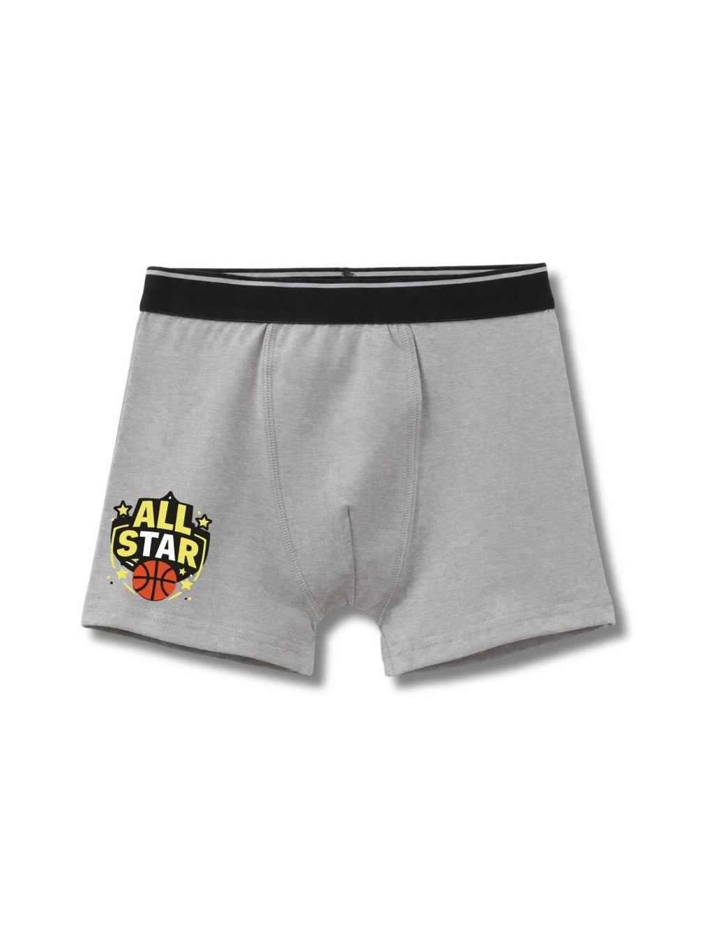 Grey Melange Basketball All Star Champion Boys Trunks