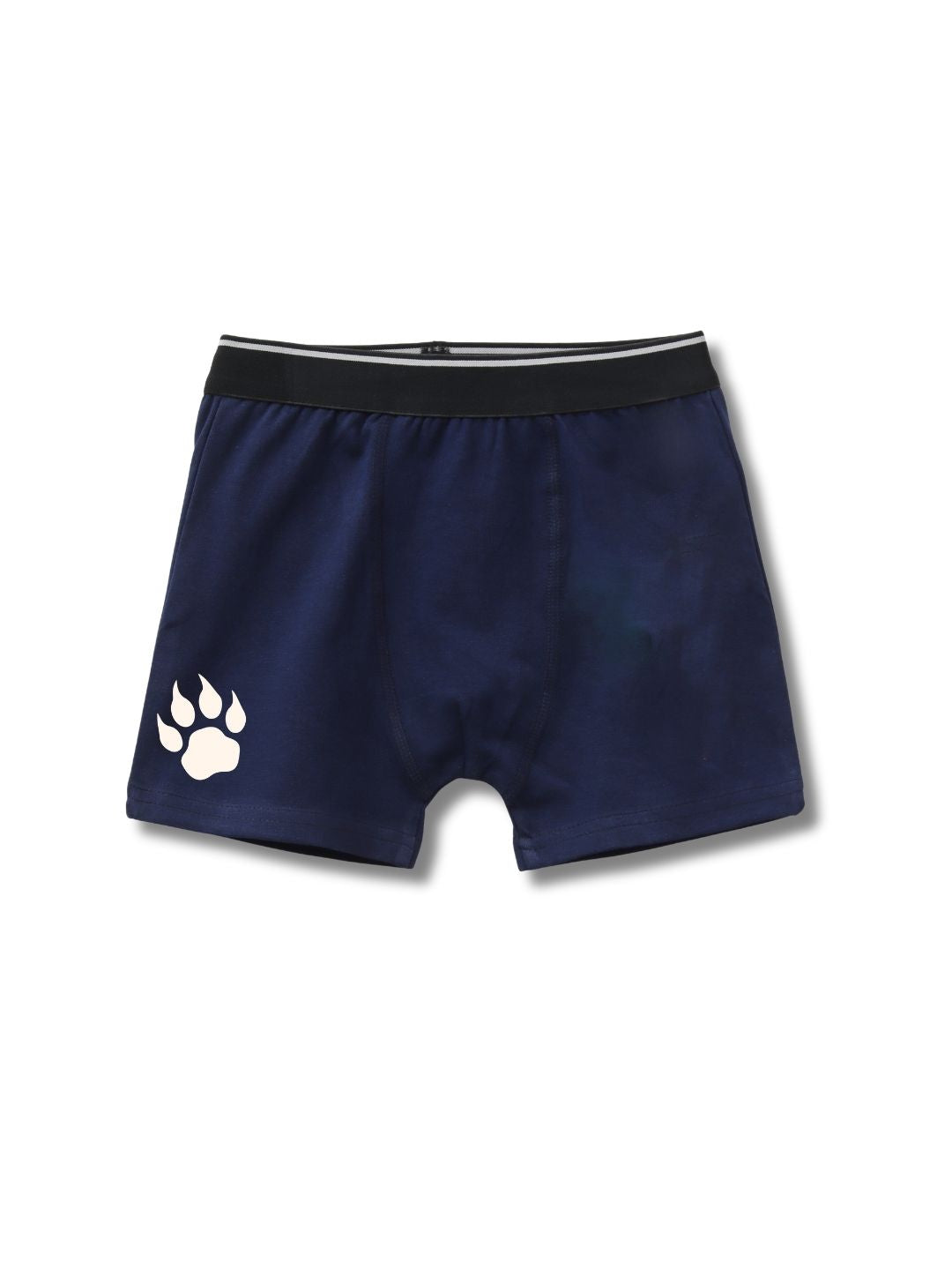 Navy Blue Bear Paw Adventure Boys Trunks