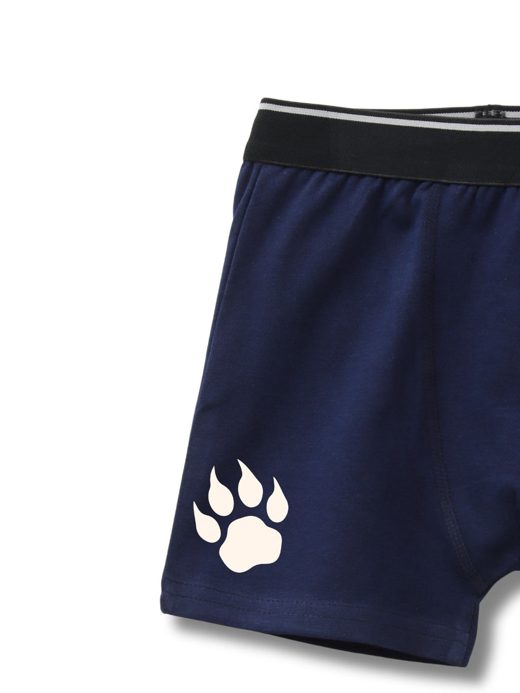 Navy Blue Bear Paw Adventure Boys Trunks